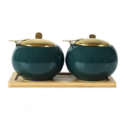 Nordic Ceramic Light Luxury maitseainepurgid kaanega Köögitööriistad Maitseainepudel Kodusuhkrukauss Soola- ja piprašeikerid