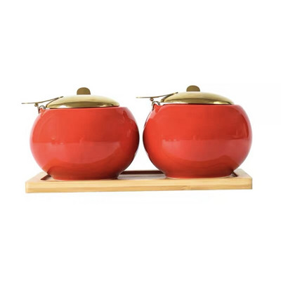 Nordic Ceramic Light Luxury maitseainepurgid kaanega Köögitööriistad Maitseainepudel Kodusuhkrukauss Soola- ja piprašeikerid