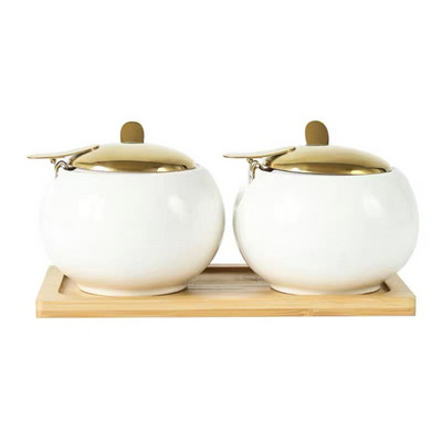 Nordic Ceramic Light Luxury maitseainepurgid kaanega Köögitööriistad Maitseainepudel Kodusuhkrukauss Soola- ja piprašeikerid