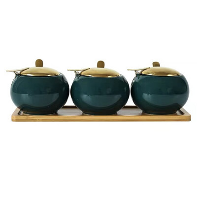 Nordic Ceramic Light Luxury maitseainepurgid kaanega Köögitööriistad Maitseainepudel Kodusuhkrukauss Soola- ja piprašeikerid