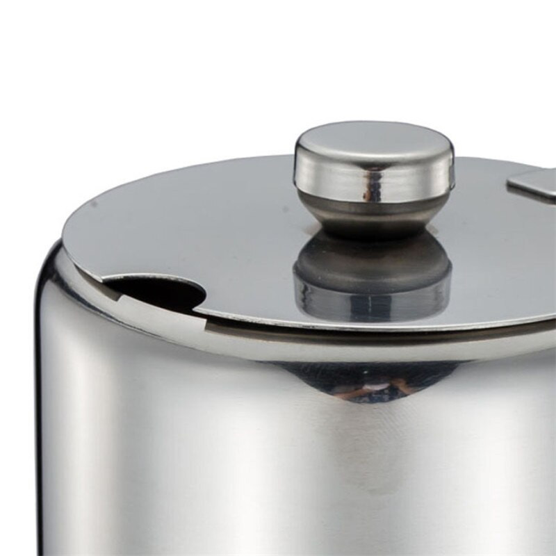 Nerezová nádoba na korenie s viečkom a lyžičkou, cukornička, fľaša na korenie pre domácnosť, soľnička a korenička, nádoba na korenie