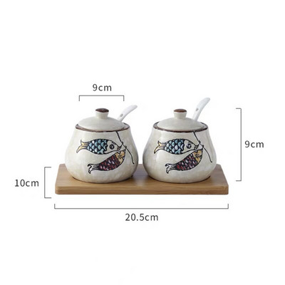 Japonská keramická fľaša na korenie, nádoba na korenie pre domácnosť, soľnička a korenička, nádoba na ocot, cukornička, hrniec na chilli, nástroj na varenie