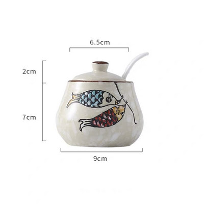 Japonská keramická fľaša na korenie, nádoba na korenie pre domácnosť, soľnička a korenička, nádoba na ocot, cukornička, hrniec na chilli, nástroj na varenie