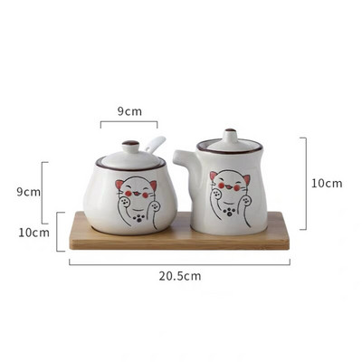 Japonská keramická fľaša na korenie, nádoba na korenie pre domácnosť, soľnička a korenička, nádoba na ocot, cukornička, hrniec na chilli, nástroj na varenie