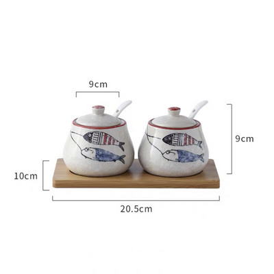 Japonská keramická fľaša na korenie, nádoba na korenie pre domácnosť, soľnička a korenička, nádoba na ocot, cukornička, hrniec na chilli, nástroj na varenie