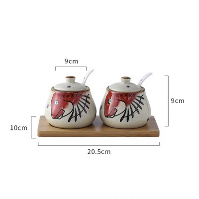 Japonská keramická fľaša na korenie, nádoba na korenie pre domácnosť, soľnička a korenička, nádoba na ocot, cukornička, hrniec na chilli, nástroj na varenie