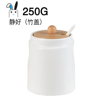 Jednotlivý hrniec s jednou nádržou, keramická koreniaca soľnička, olejnička, kuchynské potreby, čínska koreniaca krabica pre domácnosť s lyžičkou a vekom