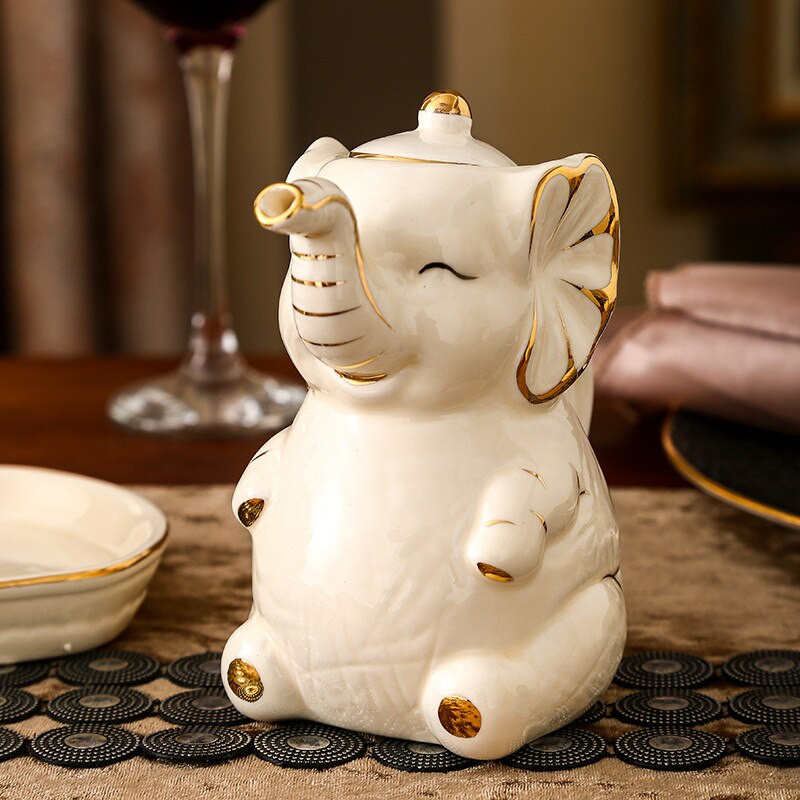 Keraminis dramblių prieskonių aliejaus butelis Prieskonių indelių rinkinys Druskos ir pipirų plaktuvai Cukraus dubuo acto padažo bakas Virtuvės gaminimo įrankiai