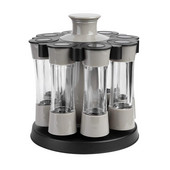 8 ks/sada 360 otočných stojanov na koreniny, sada korenia, kávový a cukorný uzáver, stojan na nádoby na korenie, kuchynský kuchynský úložný priestor na korenie