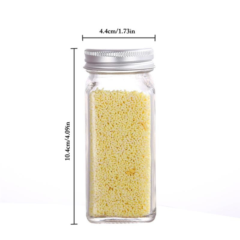 6 ks/sada fliaš na korenie, pohárov na korenie, sklenených plechoviek na korenie, nádob na korenie, korenie, soľničky na koreničky, kuchynských pomôcok