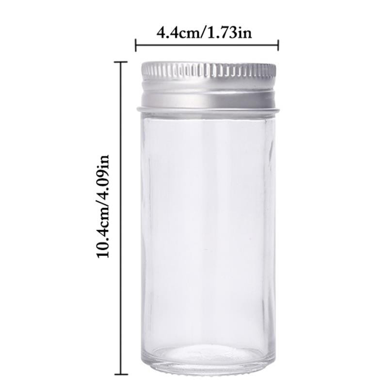 6 ks/sada fliaš na korenie, pohárov na korenie, sklenených plechoviek na korenie, nádob na korenie, korenie, soľničky na koreničky, kuchynských pomôcok