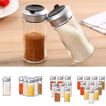 10 τμχ/8 τεμ./1 τεμ. Διαφανές γυάλινο gadgets κουζίνας Spice Pepper Shaker Βάζο μπαχαρικών Περιστρεφόμενο κάλυμμα Μπουκάλι ζάχαρης Μπουκάλι ζάχαρης