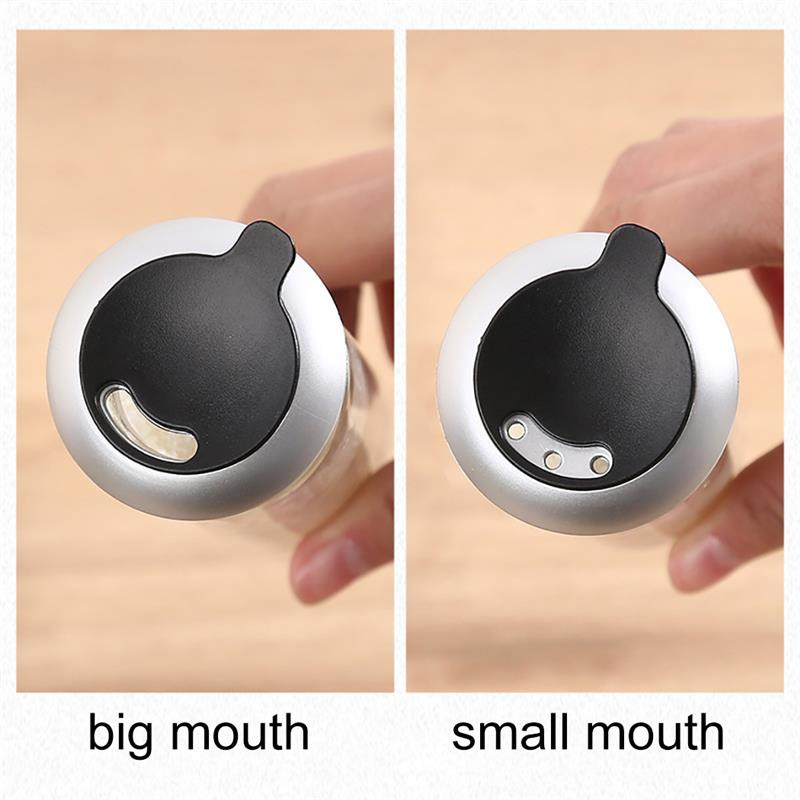 10 ks/8 ks/1 ks Priehľadné sklenené kuchynské pomôcky Korenie Korenička Korenička Otočný kryt Korenička Soľ Cukor Fľaša