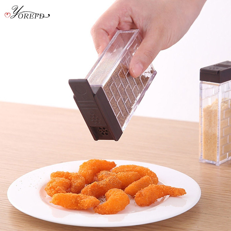 OYOREFD 6 ks/sada priehľadných úložných boxov na koreniny, kuchynská soľnička a korenie, organizér na korenie, plastová krabička na korenie, držiak na korenie