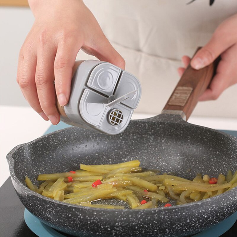 Krabica na bylinky, kuchynské potreby, cukor, soľ, korenie, fľaša, nádoby na prášok, viacpriehradkové koreničky, úložný nástroj