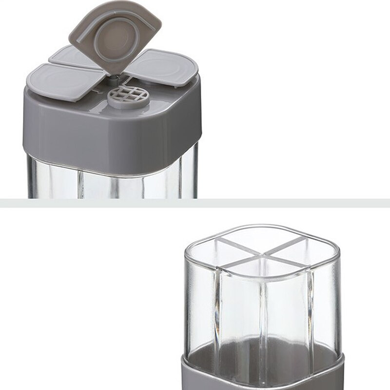 Krabica na bylinky, kuchynské potreby, cukor, soľ, korenie, fľaša, nádoby na prášok, viacpriehradkové koreničky, úložný nástroj