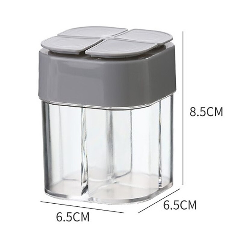 Krabica na bylinky, kuchynské potreby, cukor, soľ, korenie, fľaša, nádoby na prášok, viacpriehradkové koreničky, úložný nástroj