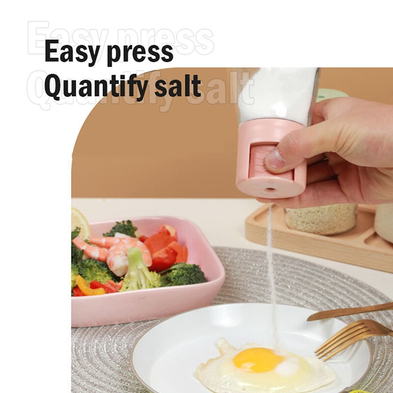 Priehľadná fľaša na korenie, soľ a korenie s viečkom, kuchynská nádoba na korenie odolná voči vlhkosti