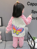 Zimné páperové pyžamo s gombíkmi - dvojdielne