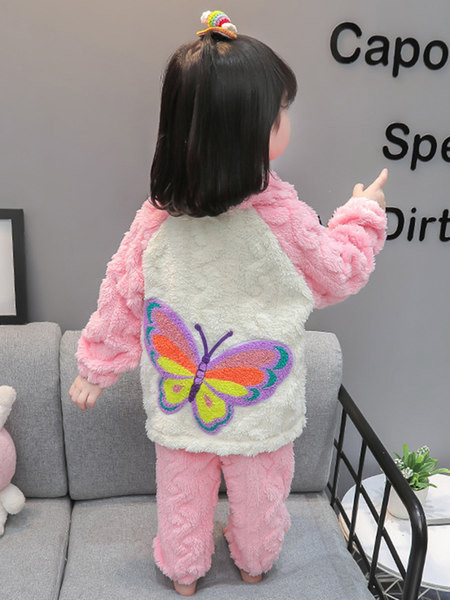 Zimné páperové pyžamo s gombíkmi - dvojdielne