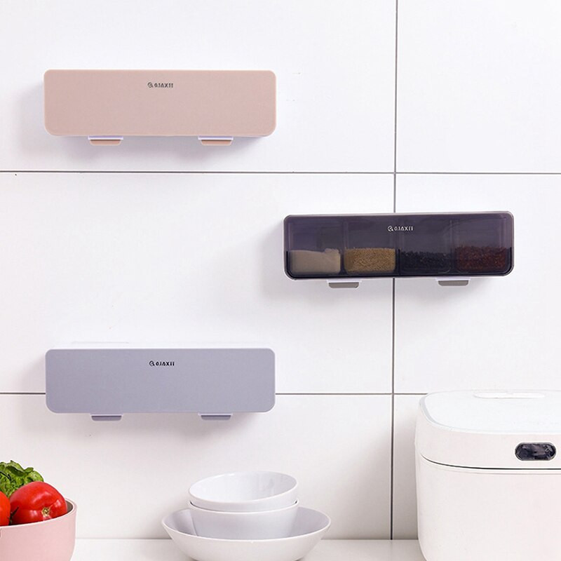 Nástenná kuchynská koreniečka, soľnička, korenie, stojan na korenie, cukornička do kuchynských gadgetov, súpravy zariadení, organizér na korenie