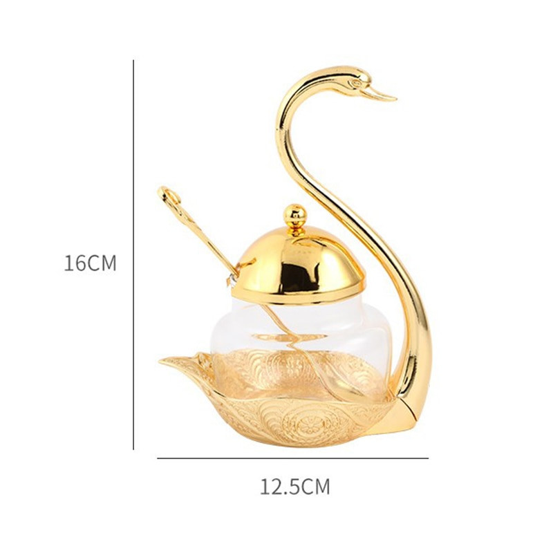 2022 Nová zliatinová korenie nádoba na korenie sklenená nádoba na soľ, cukor, korenie a kávu úložný organizér na korenie nádoba na korenie