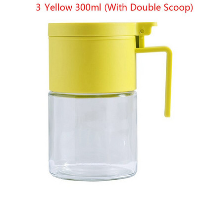 Konyhai üvegfűszeres edény tetővel Kanál Só Cukor adagoló Fűszerpaprika shaker Fűszerüveg Fűszeres üveg Tartály