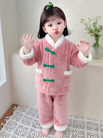 Детска плюшена пижама за момичета 