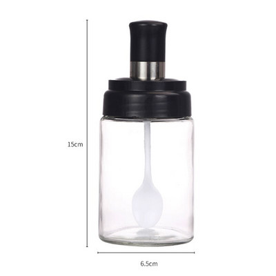 Sklenená fľaša na korenie, organizér na korenie, nádoba na korenie, soľ, cukor, korenie, oliver, olej, úložný priestor pre kuchynské náradie na grilovanie