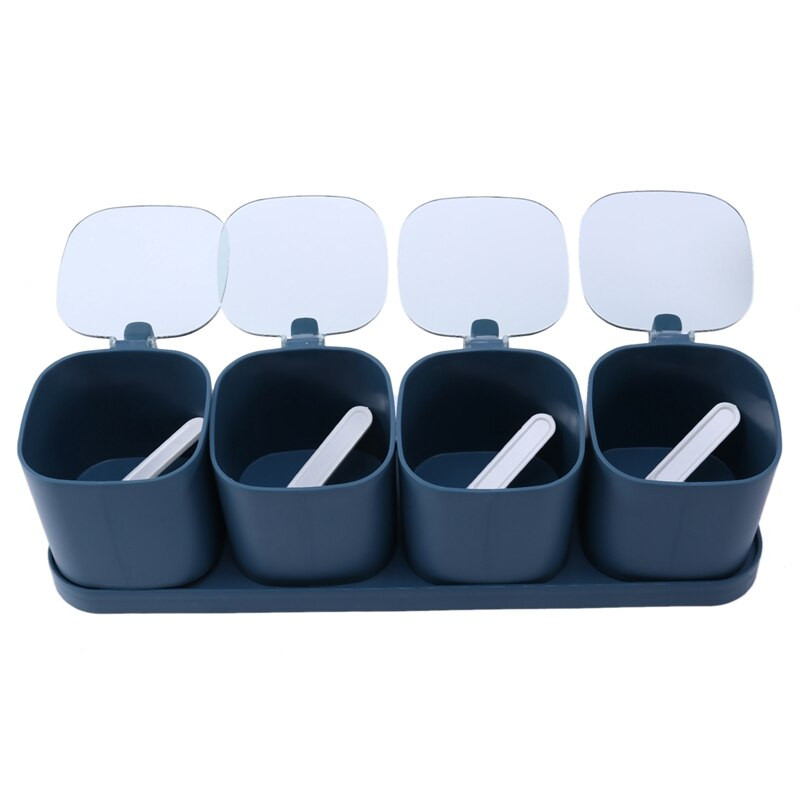 4 mriežkové korenie, organizér na korenie, soľ, korenie, kuchynský karaflík, fľaša na korenie, nádoba s lyžičkami