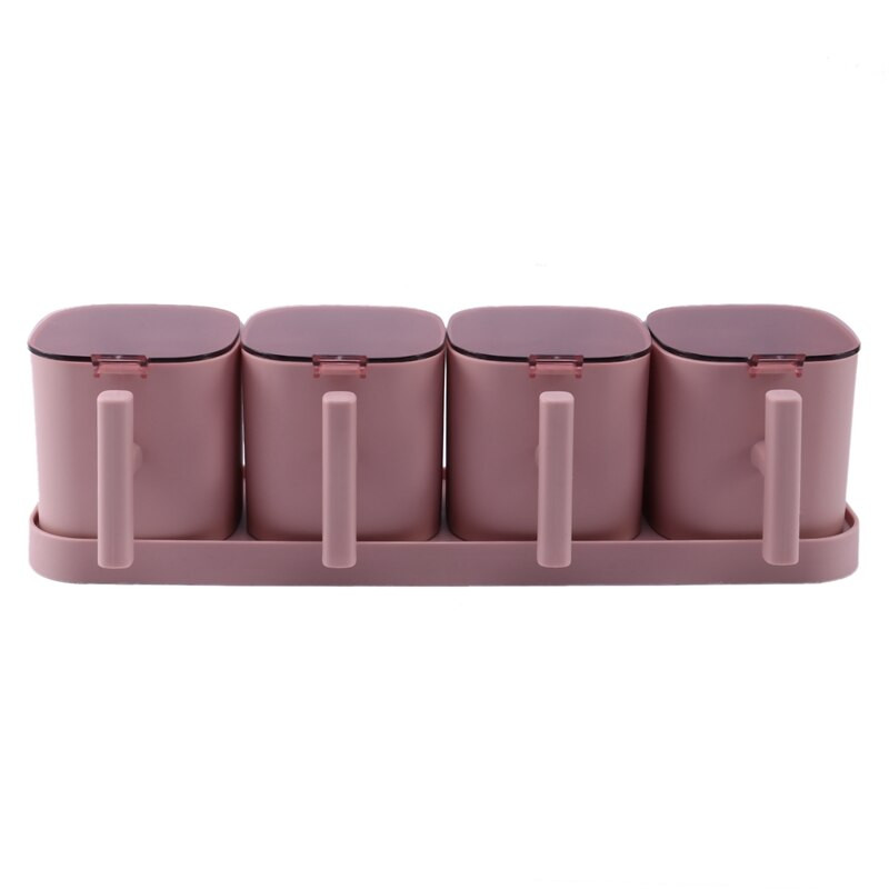 4 mriežkové korenie, organizér na korenie, soľ, korenie, kuchynský karaflík, fľaša na korenie, nádoba s lyžičkami