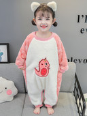 Jesenný/zimný overal pre dievčatá s vyšívanou aplikáciou