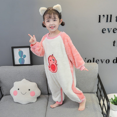 Jesenný/zimný overal pre dievčatá s vyšívanou aplikáciou