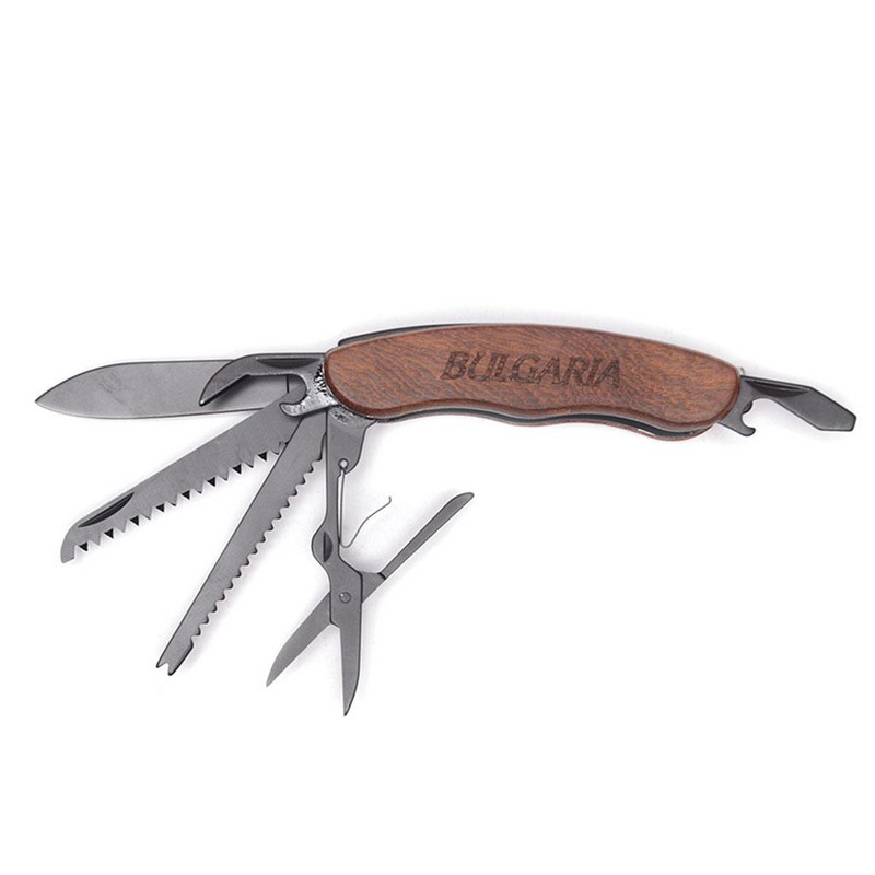 Нож Ahelos, България, Многофункционален, 5 елемента, Дърво/Метал