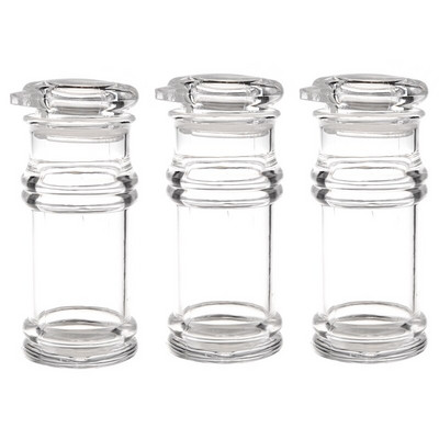 3x Priehľadná akrylová fľaša na sójovú omáčku, ocot, olivový olej, BBQ dávkovač, šejker 100 ml