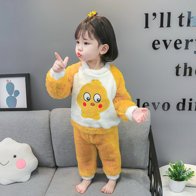 Dvodijelna plišana pidžama za djevojčice