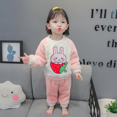 Dvodijelna plišana pidžama za djevojčice