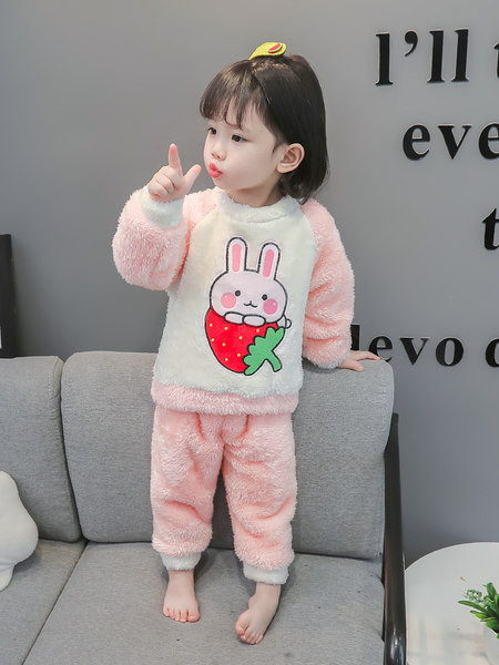 Dvodijelna plišana pidžama za djevojčice