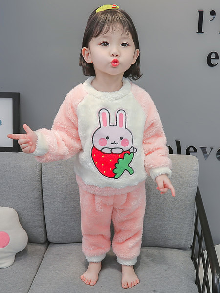 Dvodijelna plišana pidžama za djevojčice