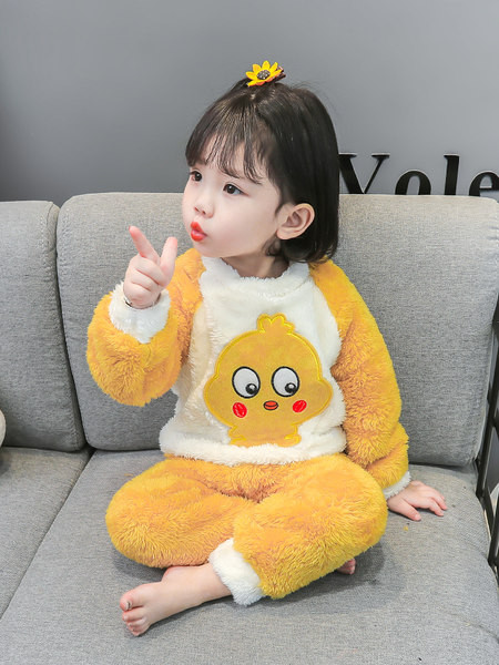 Dvodijelna plišana pidžama za djevojčice