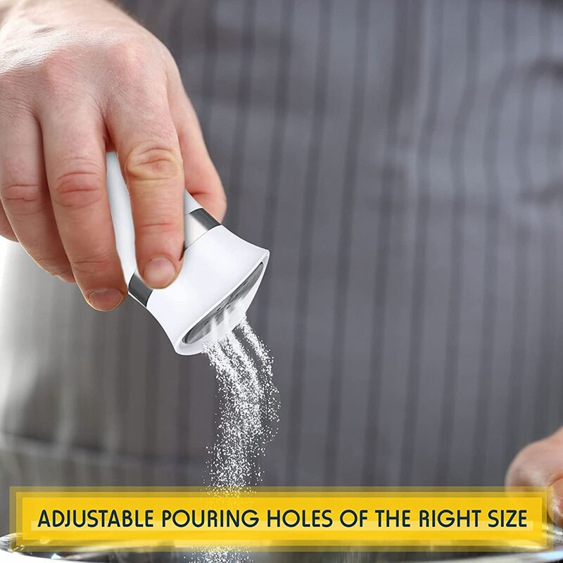 2 darabos só- és borsszóró fűszeradagoló állítható öntőlyukakkal Újratölthető bors shaker fűszeres dobozok