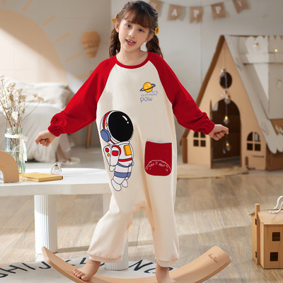 Bavlnené pyžamo s overalom pre dievčatá