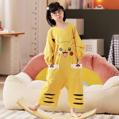 Bavlnené pyžamo s overalom pre dievčatá