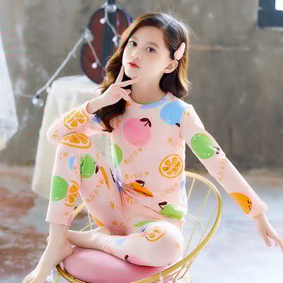 Pamučna proljetno-jesenska pidžama za djevojčice - više boja