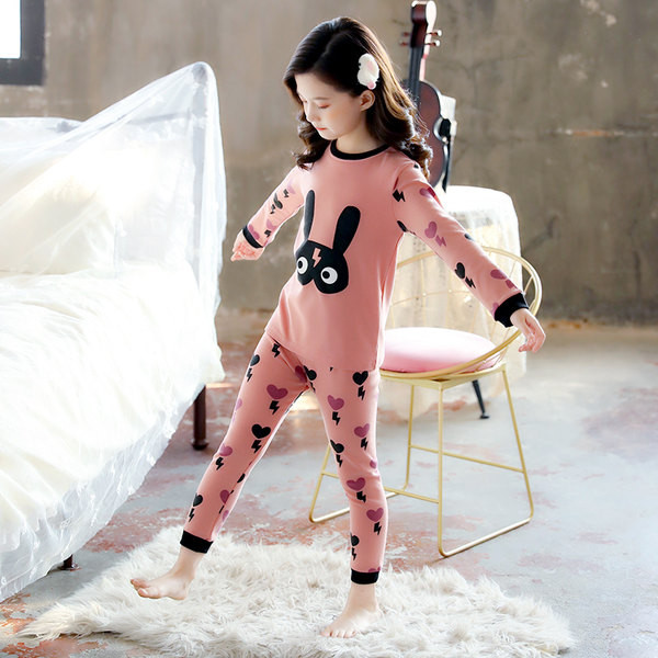 Pamučna proljetno-jesenska pidžama za djevojčice - više boja