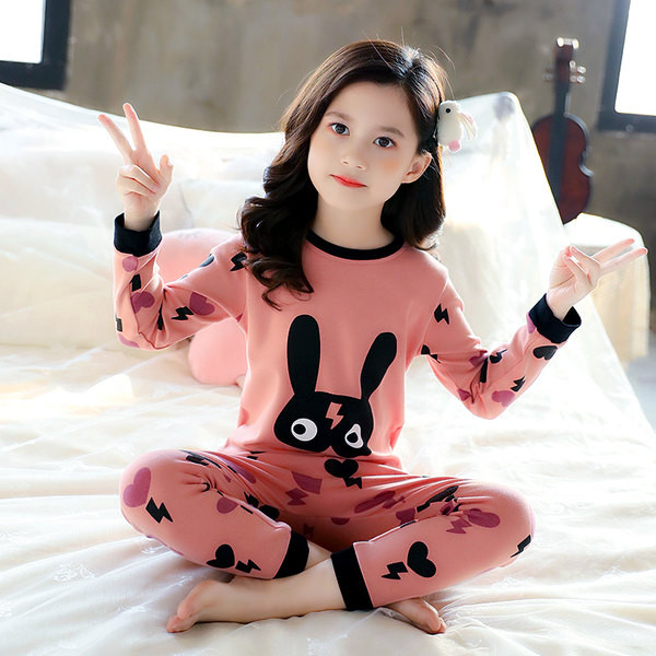 Pamučna proljetno-jesenska pidžama za djevojčice - više boja