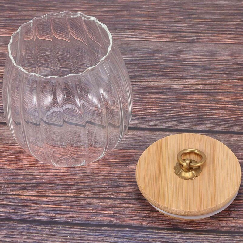 Priehľadná sklenená koreniaca nádoba s viečkom, nádoba na čaj, úložná skrinka na soľ a korenie, cukornička, kuchynské doplnky