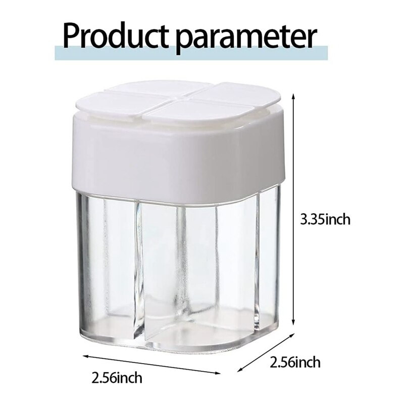 2 ks nádob na korenie, 4 mriežkové poháre na korenie, kuchynská pikniková grilovacia reštaurácia cestovná soľnička, na šalát, steak, grilovanie atď.