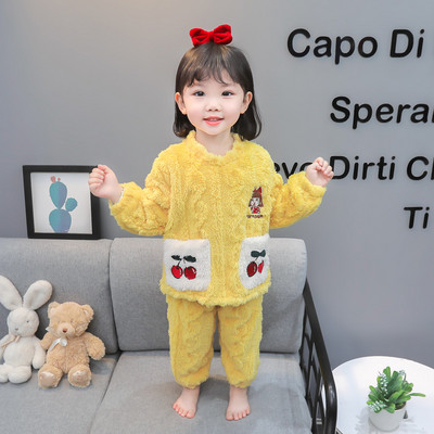 Zimné detské pyžamo s vreckami pre dievčatá