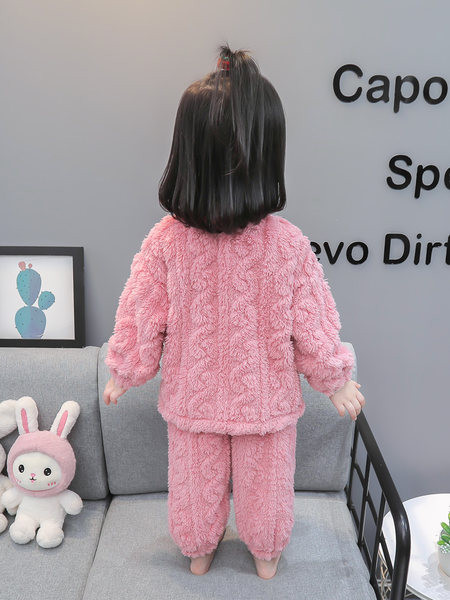 Zimné detské pyžamo s vreckami pre dievčatá